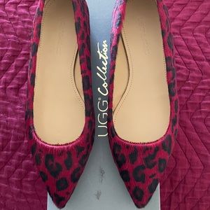 Ugg Collection Red Leopard Flats